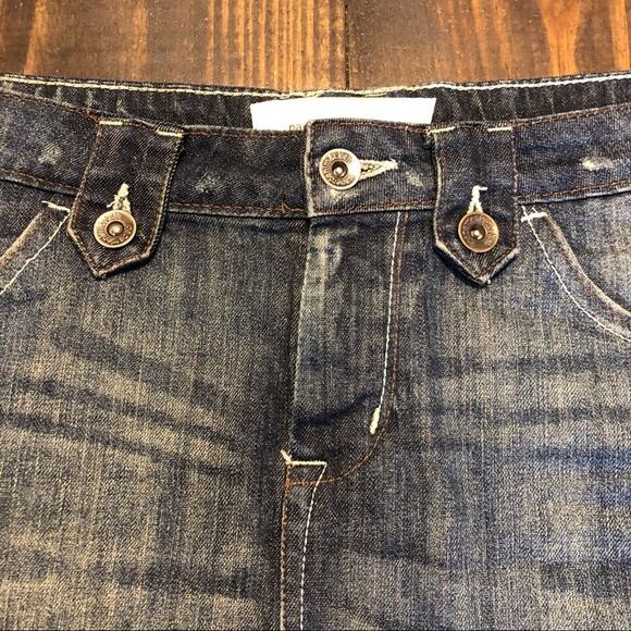 Paper Denim and Cloth Jean Skirt Womens 6 Distressed Medium Wash Boho Festival - Picture 3 of 10